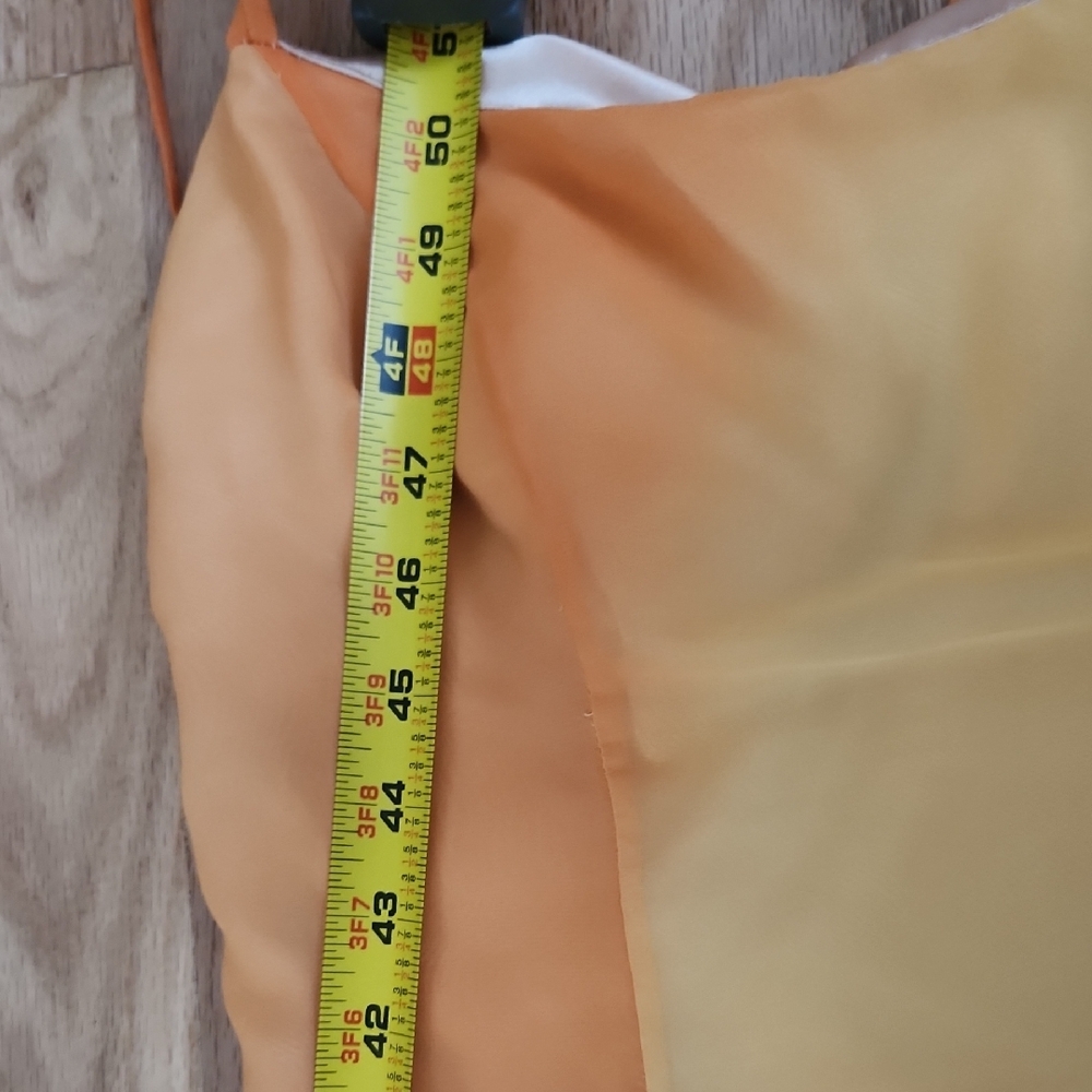 Orange Satin Maxi Dress - Picture 5 of 11